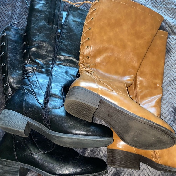 KNEE HIGH BOOTS BOTH PAIRS COME TOGETHER!!  👢 - Picture 1 of 6